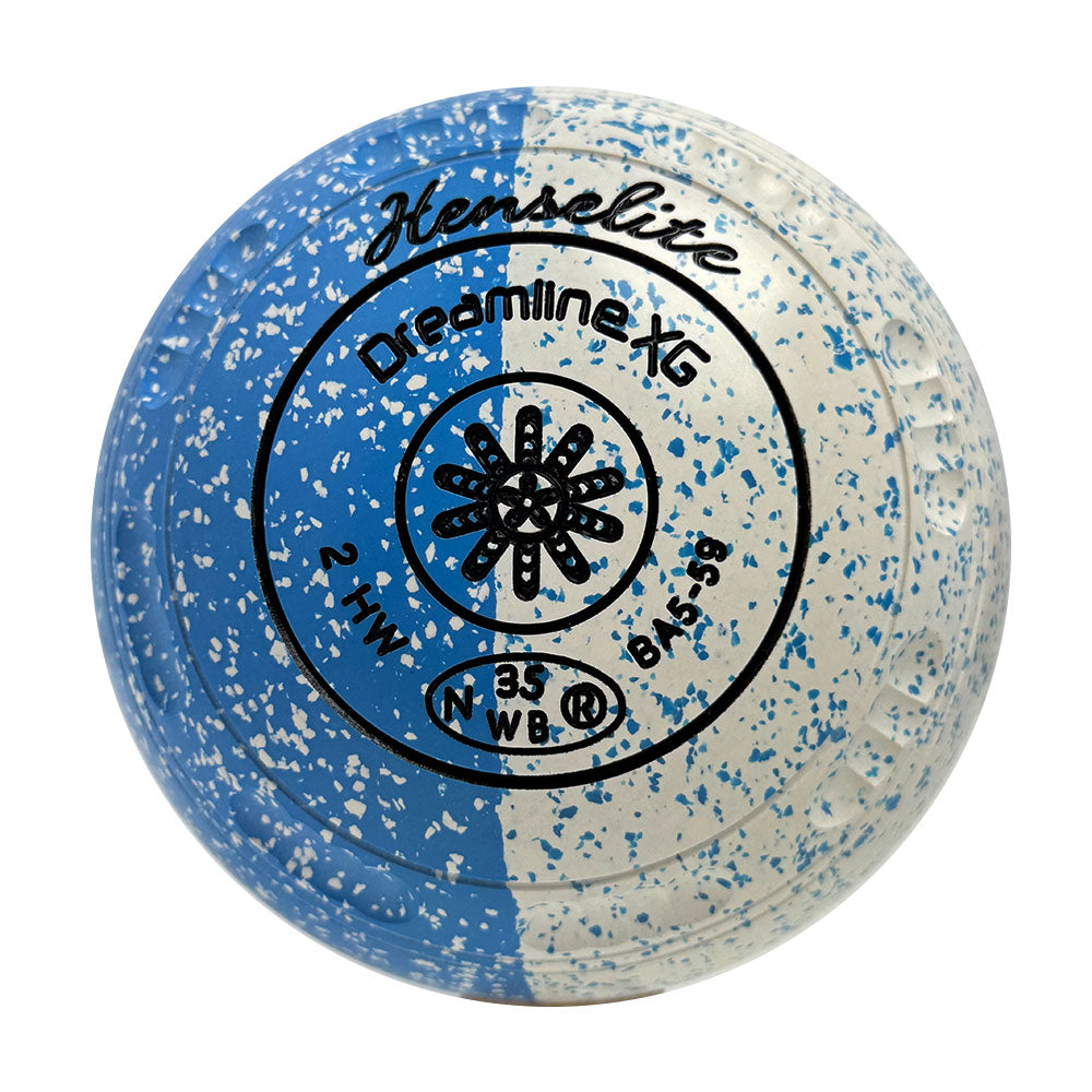 Henselite Dreamline XG Lawn Bowls Size 2 Heavy Gripped - Celeste Duo BA5-59