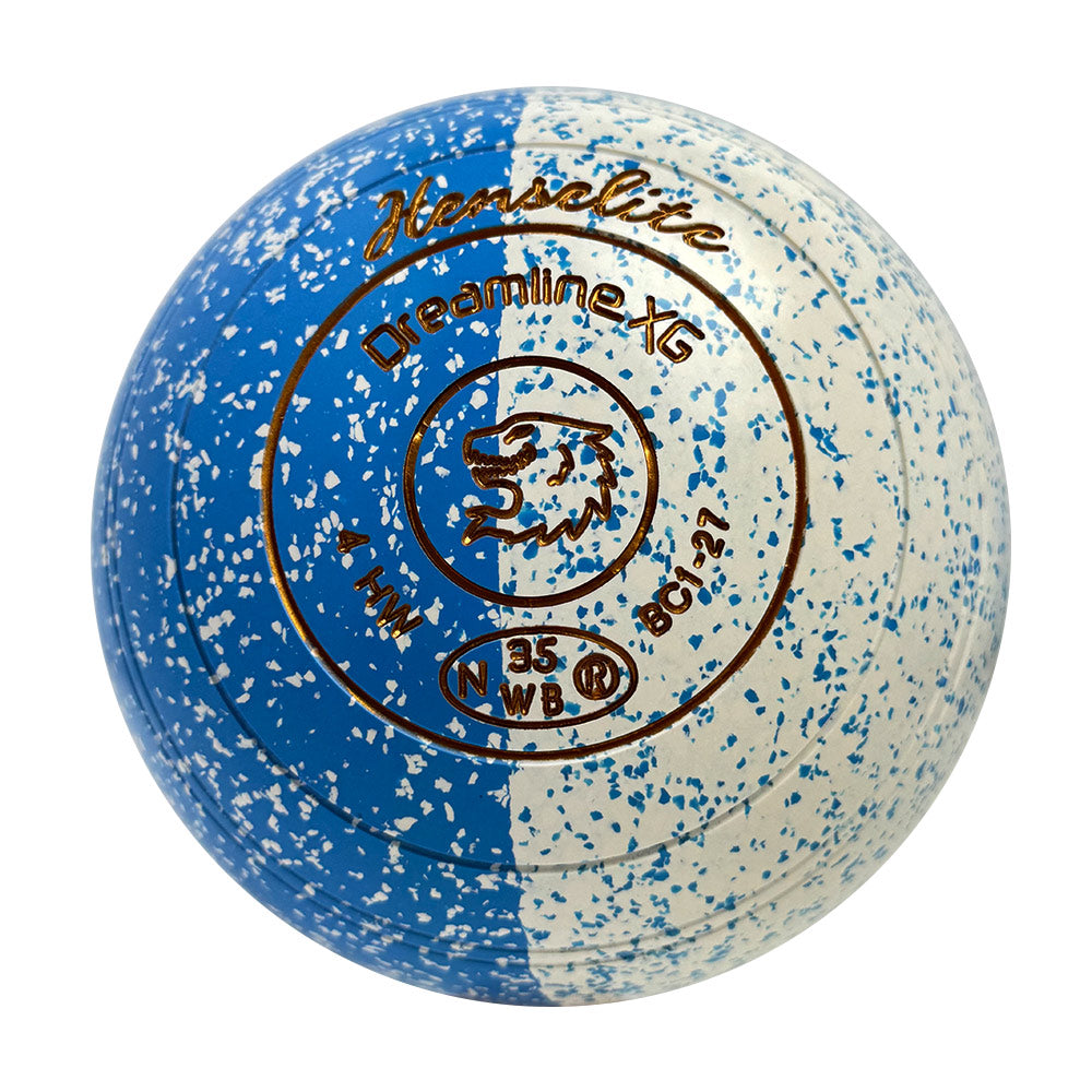 Henselite Dreamline XG Lawn Bowls Size 4 Heavy Non-Gripped - Celeste Duo  BC1-27