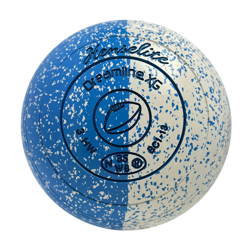 Henselite Dreamline XG Lawn Bowls Size 3 Heavy Non-Gripped - Celeste Duo BC1-13