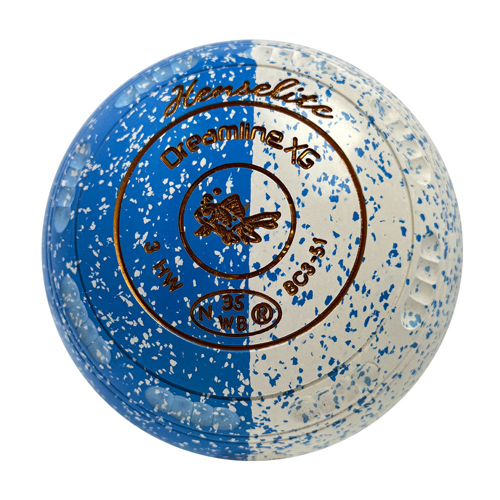 Henselite Dreamline XG Lawn Bowls Size 3 Heavy Gripped - Celeste Duo BC3-51