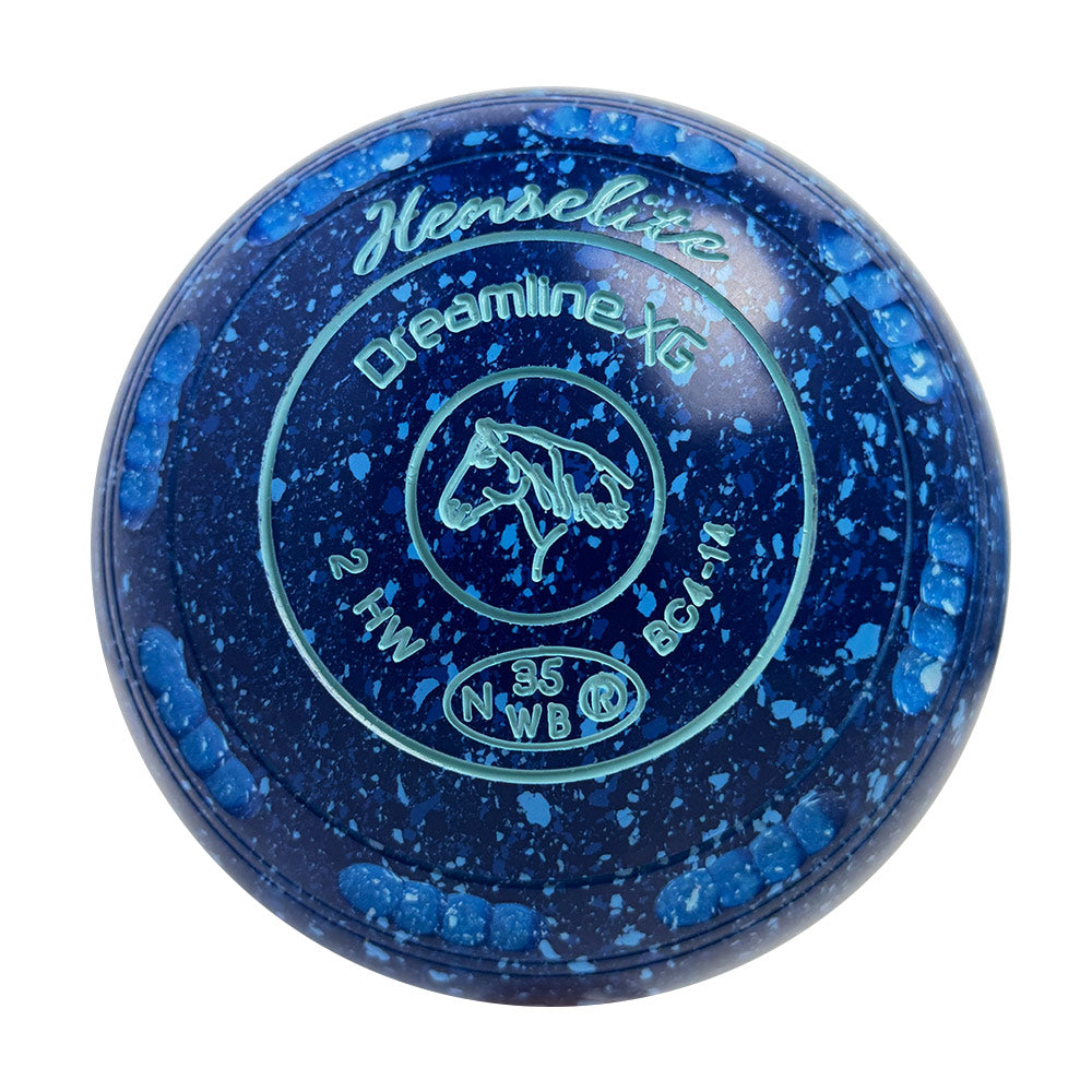 Henselite Dreamline XG Lawn Bowls Size 2 Heavy Gripped - Denim  BC4-14