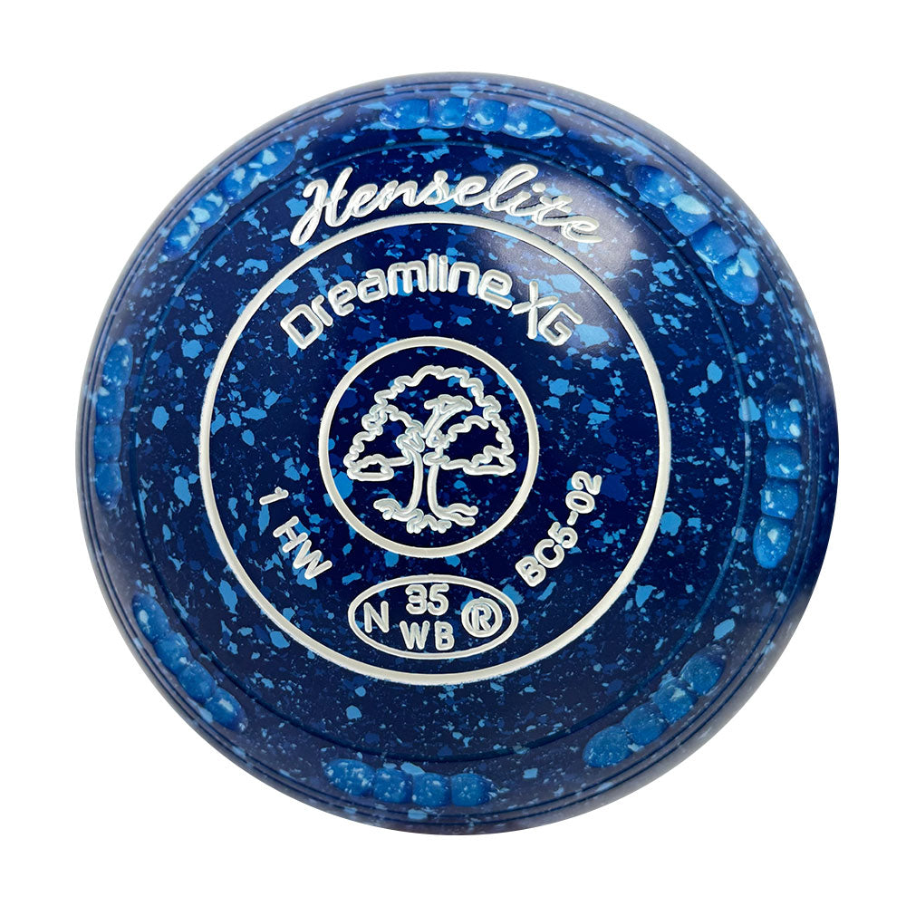Henselite Dreamline XG Lawn Bowls Size 1 Heavy Gripped - Denim  BC5-02