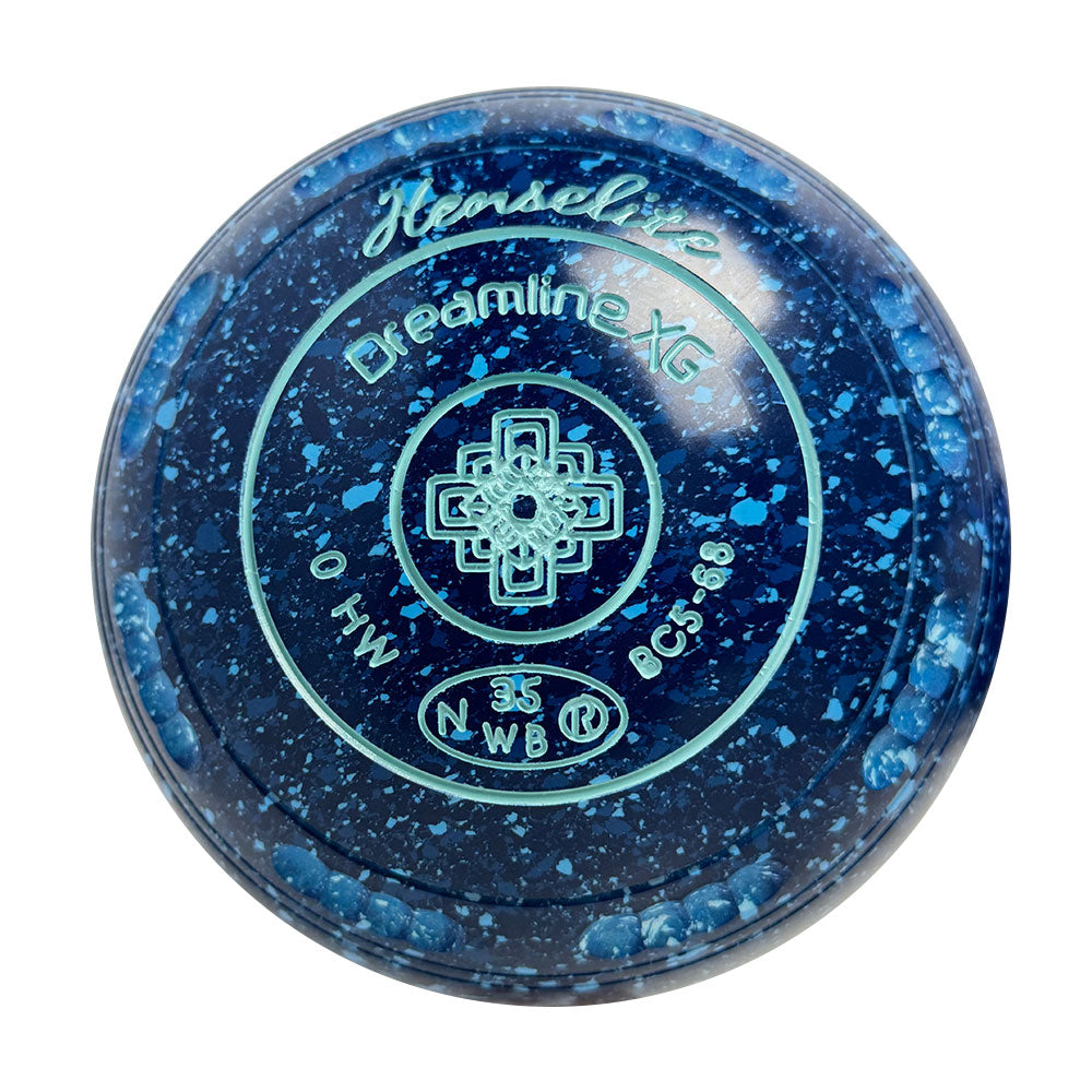 Henselite Dreamline XG Lawn Bowls Size 0 Heavy Gripped - Denim BC5-68