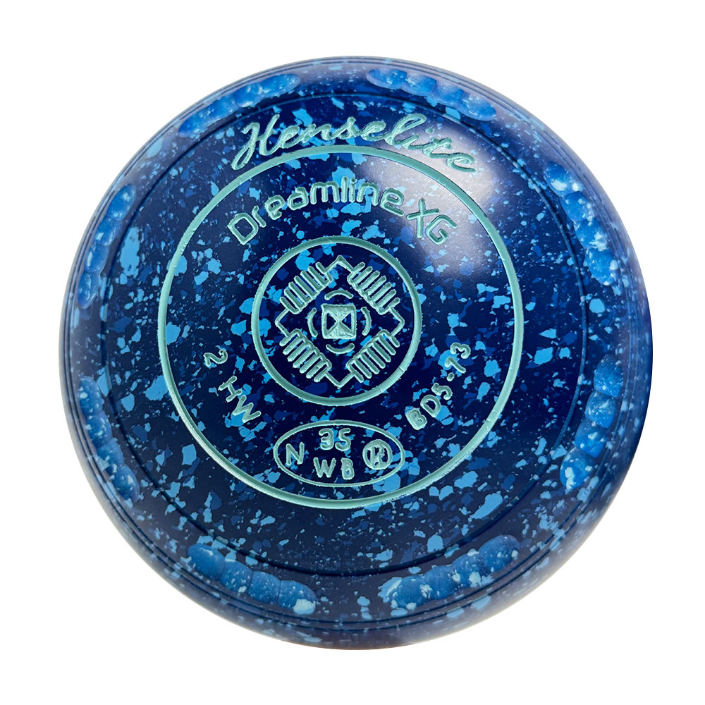 Henselite Dreamline XG Lawn Bowls Size 2 Heavy Gripped - Denim  BD5-73