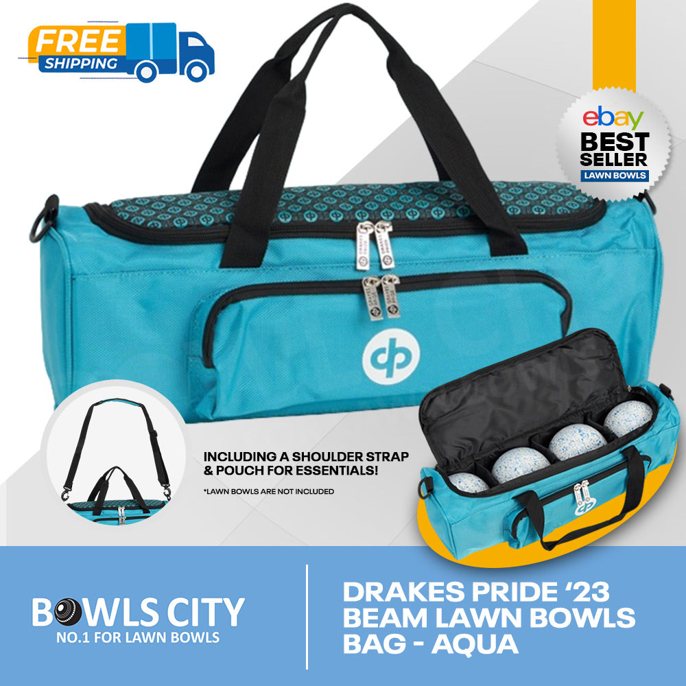 New Beam Style Aqua/Black 4 Bowls Carry Bag with strap + pocket