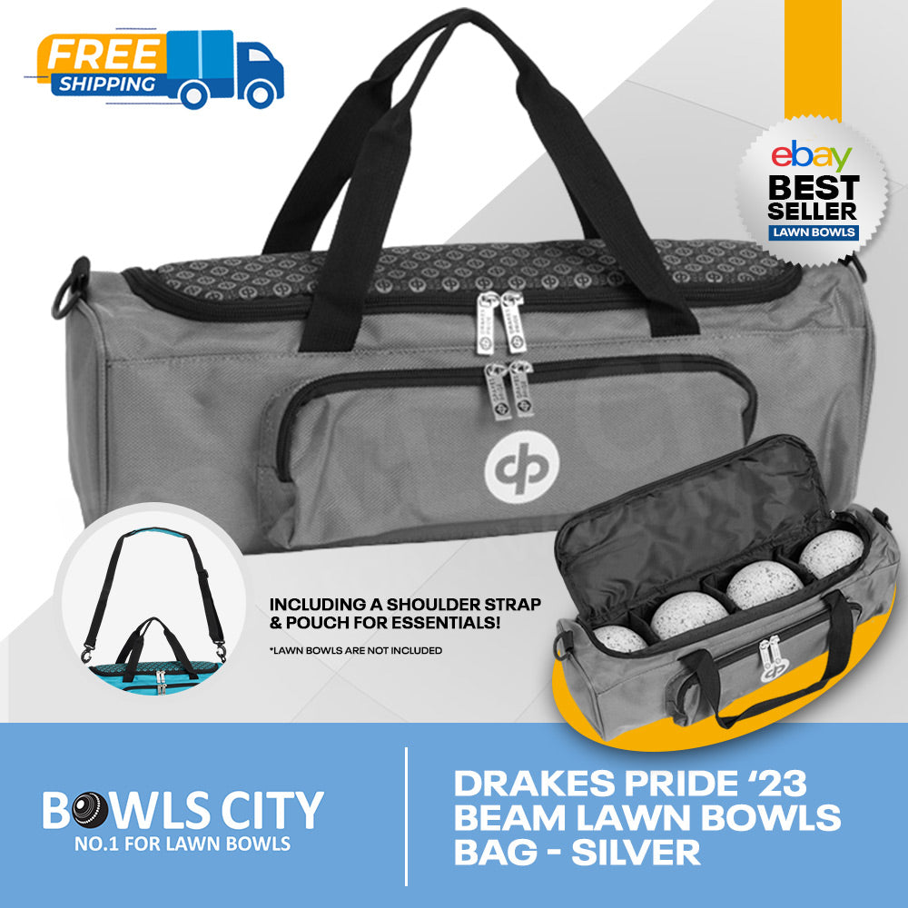 New Beam Style Silver/Black 4 Bowls Carry Bag with strap + pocket