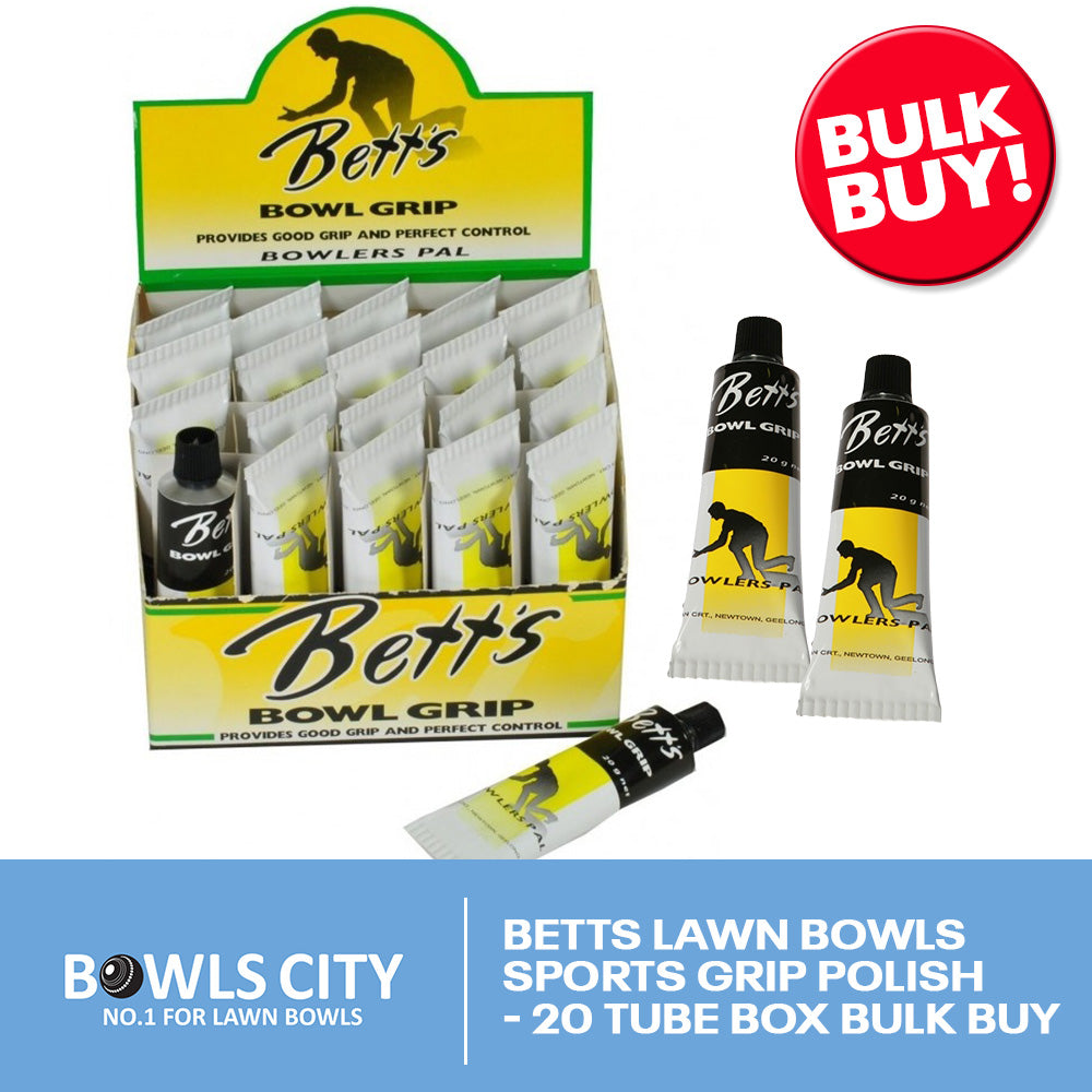 Betts Lawn Bowls Sports Grip Polish - 20 Tube Box Bulk Buy