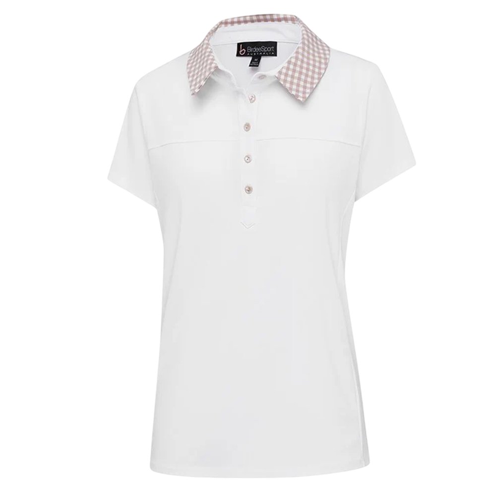 Birdee Sport Womens Bay City Short Sleeve Top - Pink Check