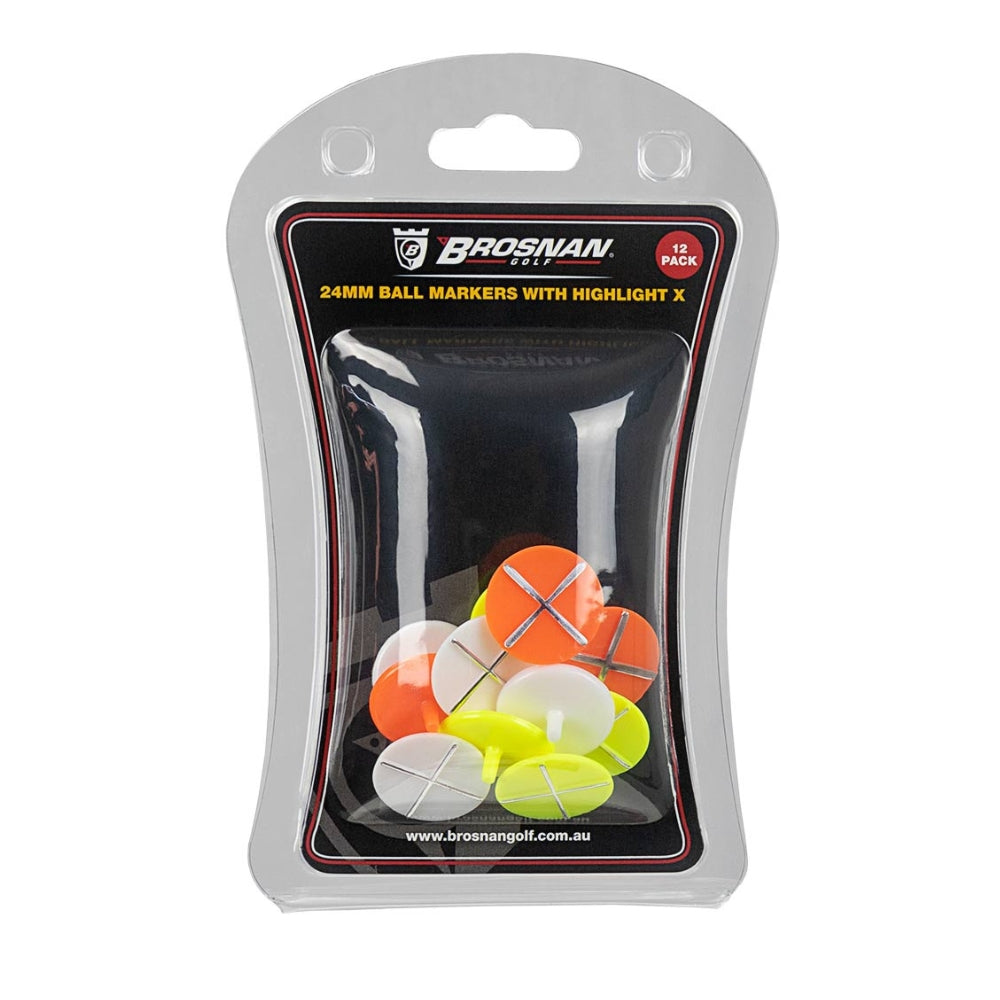 Brosnan Ball Marker wth Cross 12PK