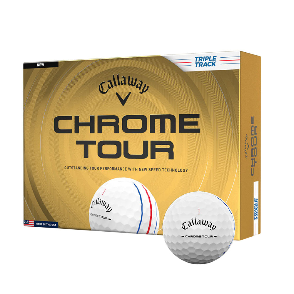 Callaway Chrome Tour 2026 Triple Track Golf Balls DZ - White