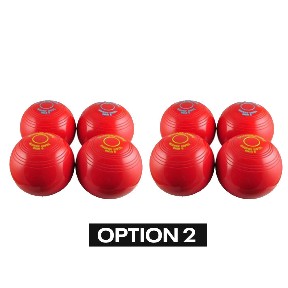 Drakes Pride 3 7/8" Carpet Bowls Set - 8 Bowls Coloured Drakes Pride