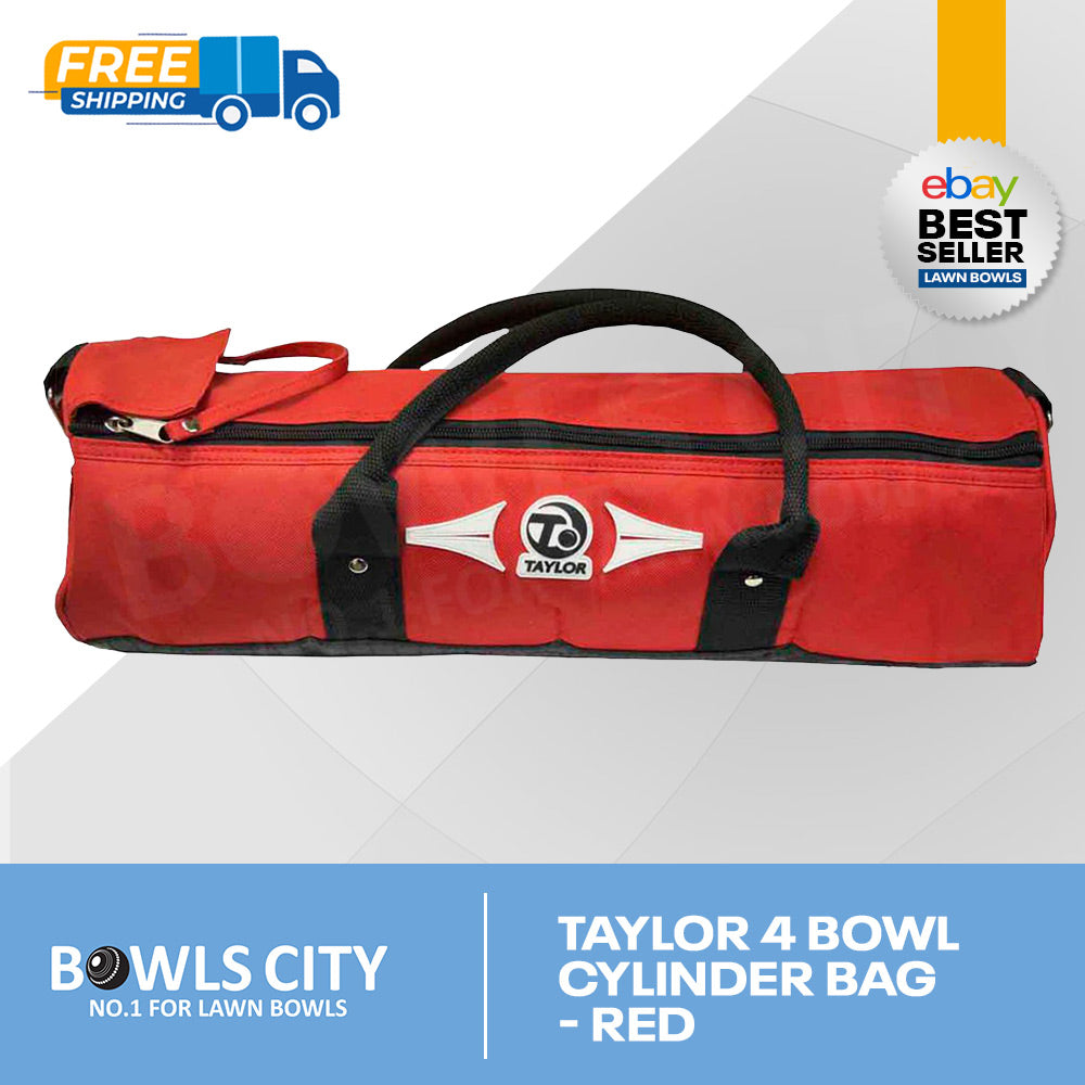 INCL. POSTAGE! Taylor red 4 Bowl bag with dividers. second set/pennants/clubs