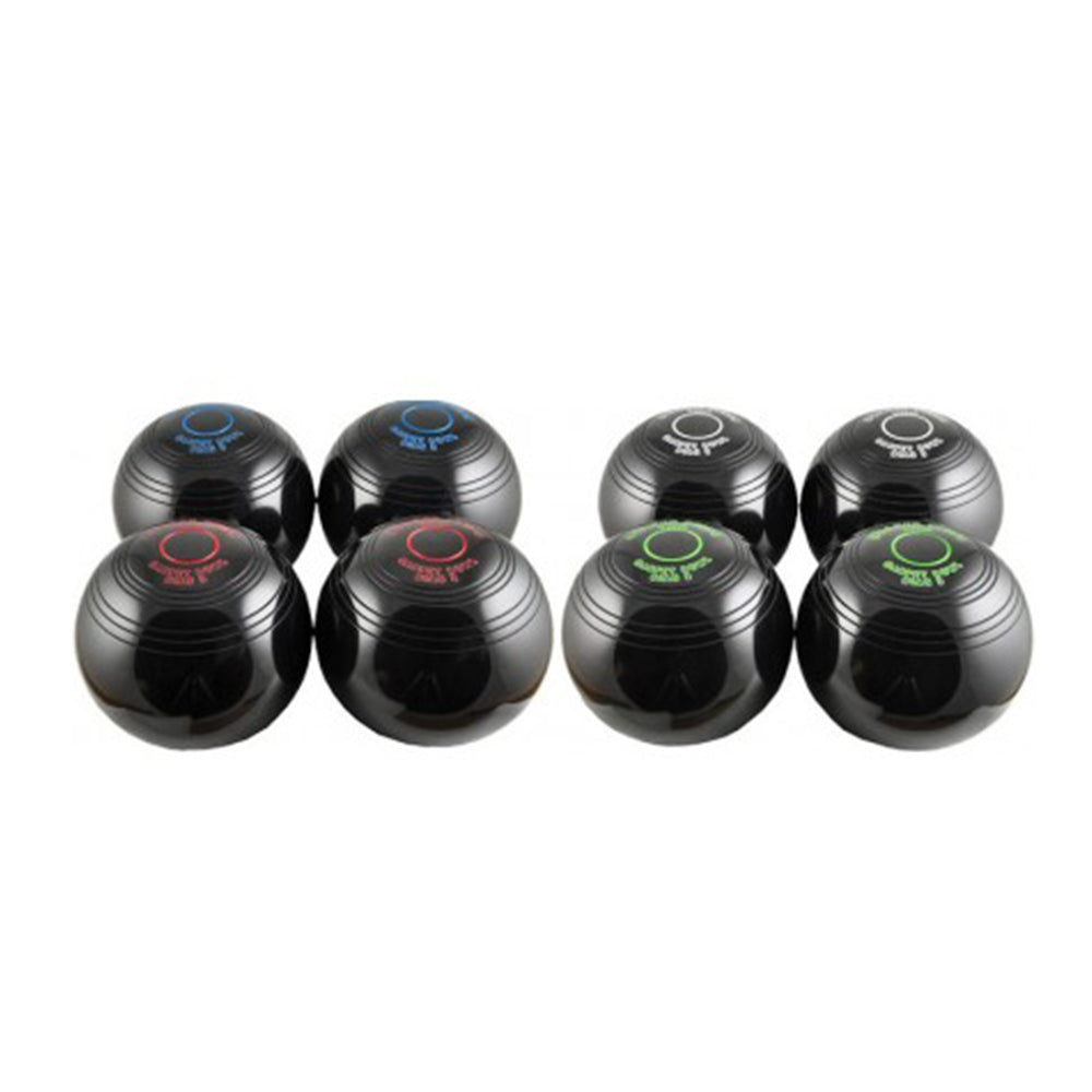 Drakes Pride 3 7/8" Carpet Bowls Set - 8 Bowls Black Drakes Pride