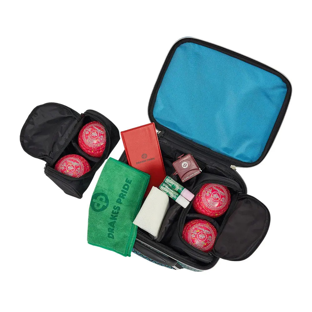 Drakes Pride Horizon MK3 Locker Trolley Lawn Bowls Bag - Navy/Light Blue - Bowls City
