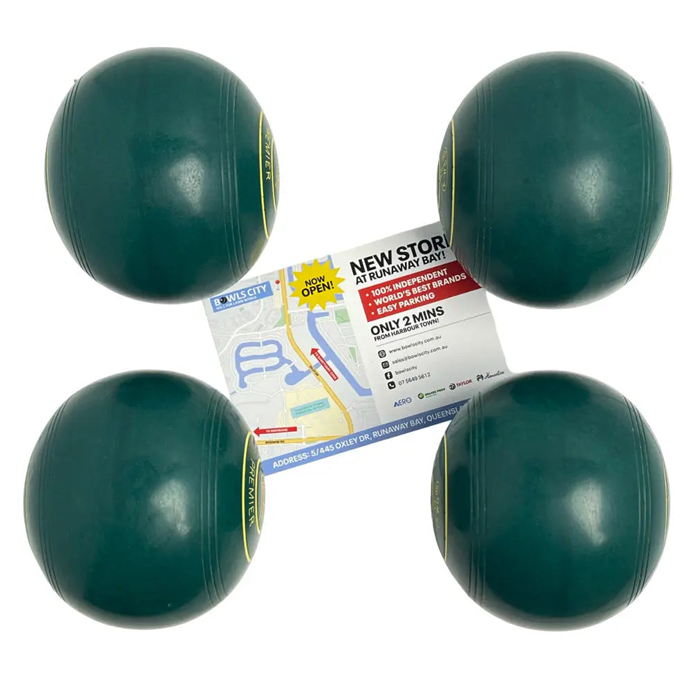 Greenmaster (Pre-Owned) Premier Lawn Bowls Size 4 Heavy Non-Gripped - Green - E86054 Greenmaster