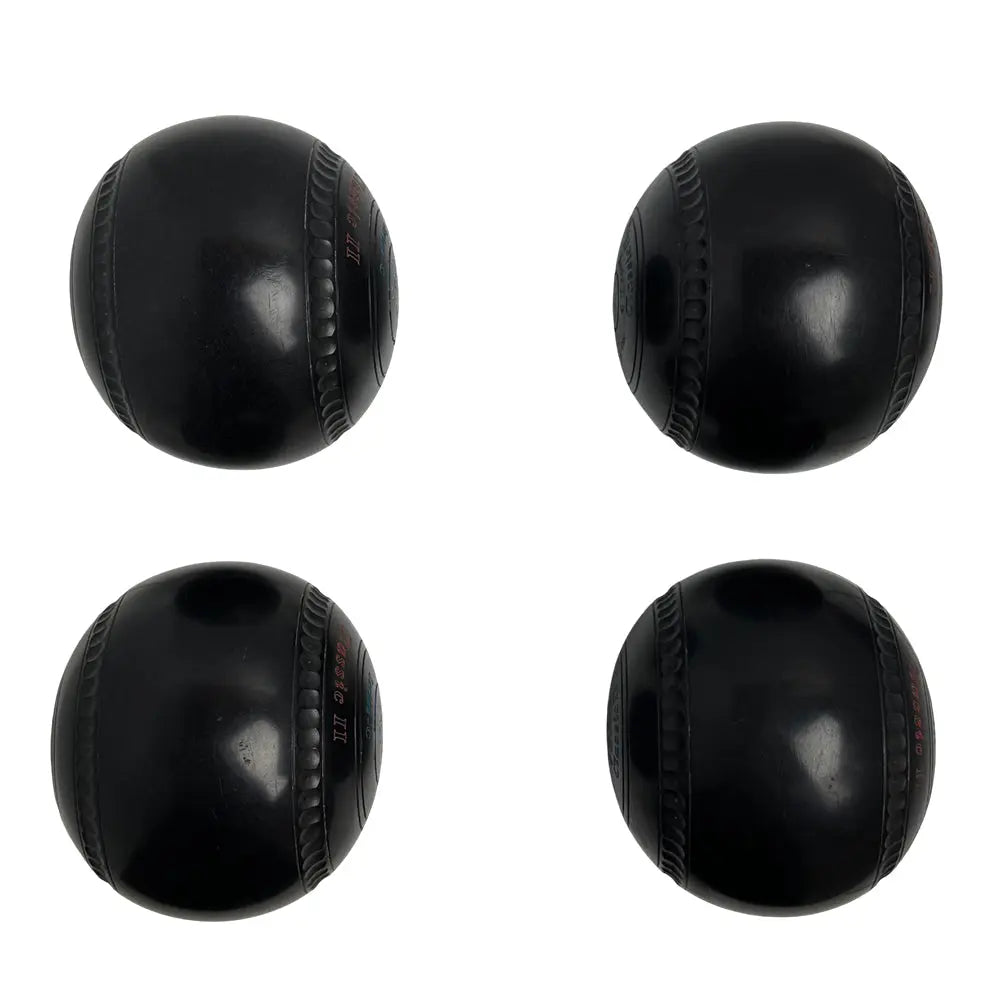Henselite (Pre-Owned) Classic II Lawn Bowls Size 4 Heavy Gripped - Black - Bowls City