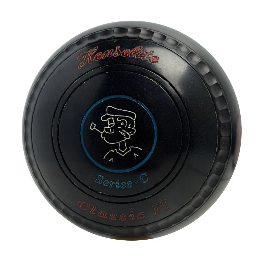 Henselite (Pre-Owned) Classic II Lawn Bowls Size 4 Heavy Gripped - Black - Bowls City