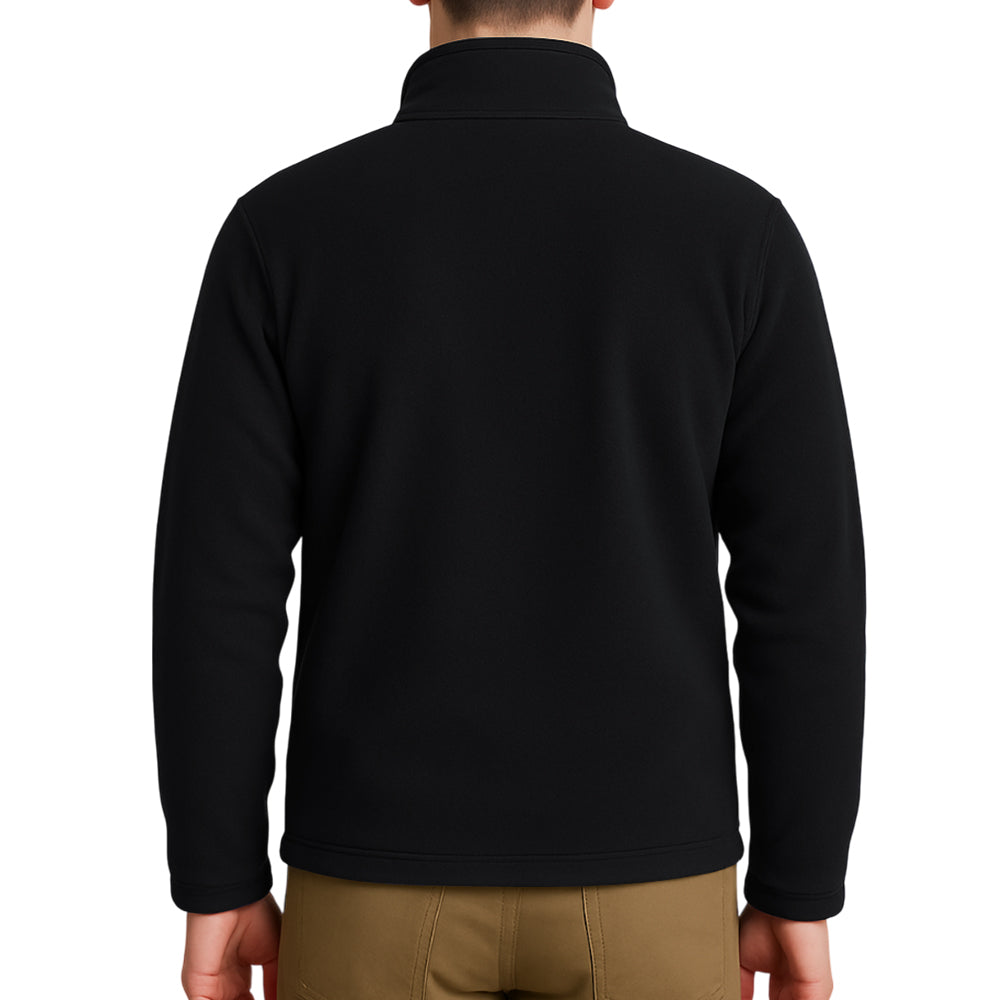 Holland Park Mens Polar Fleece Jacket BA Logo - Black