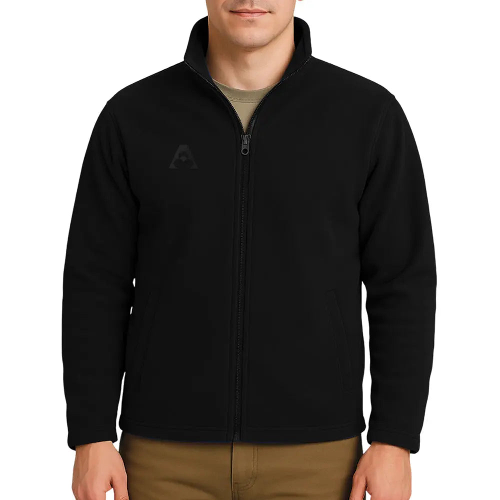 Holland Park Mens Polar Fleece Jacket BA Logo - Black - Bowls City