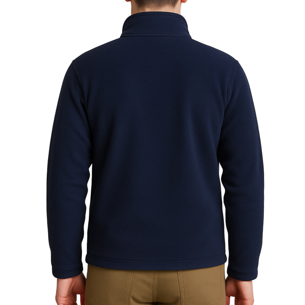 Holland Park Mens Polar Fleece Jacket BA Logo - Navy
