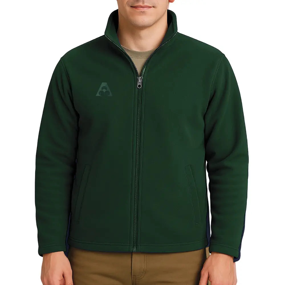 Holland Park Mens Polar Fleece Jacket BA Logo - Bottle Green - Bowls City