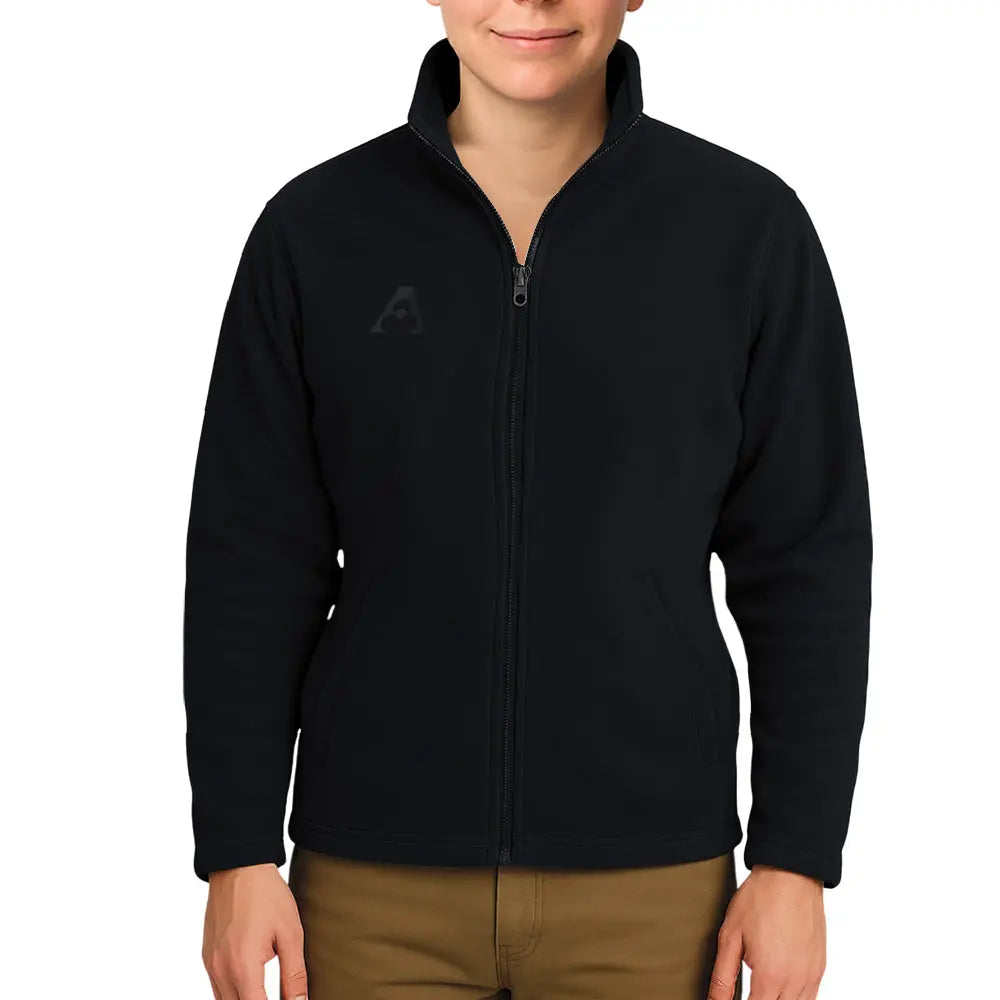 Holland Park Ladies Polar Fleece Jacket BA Logo - Black - Bowls City