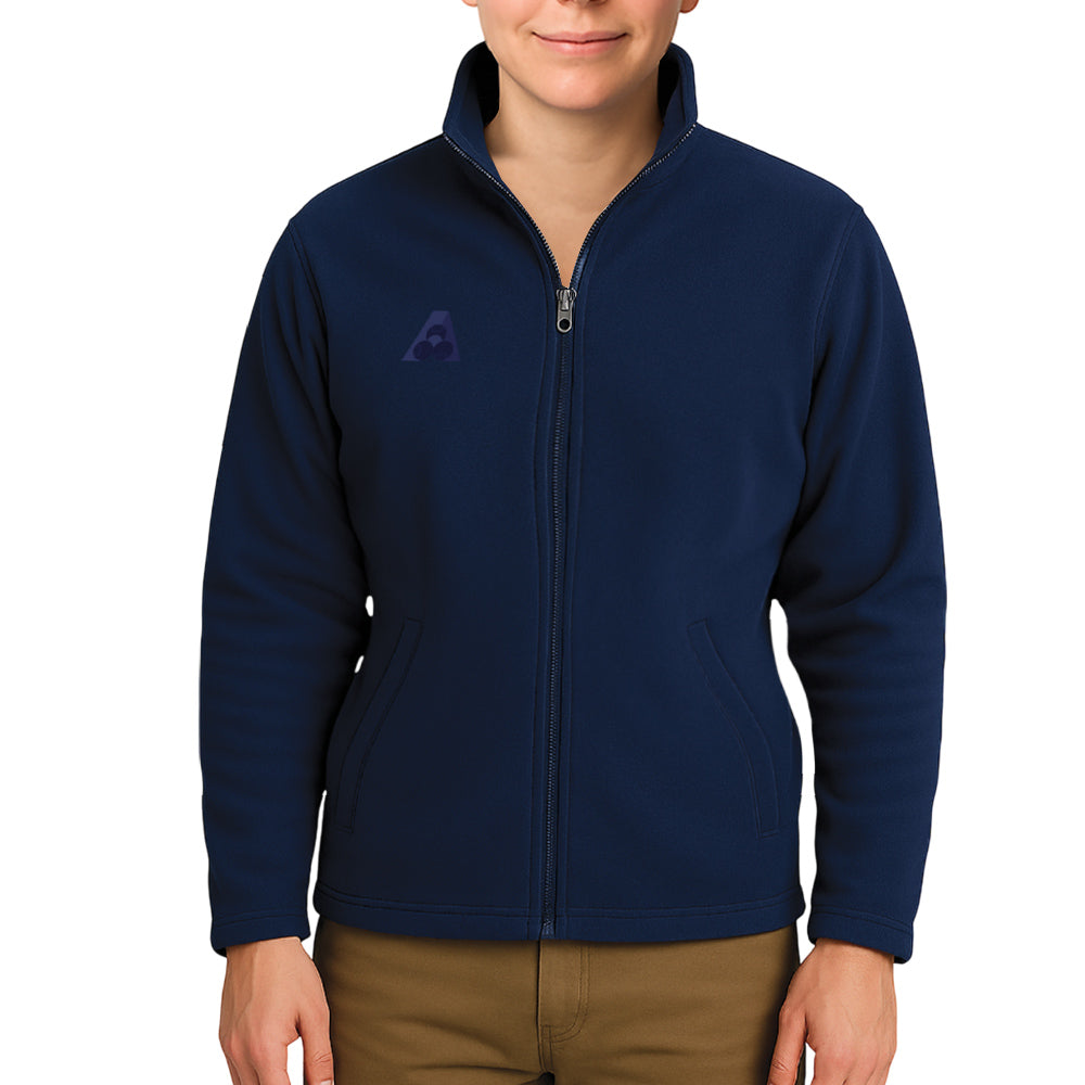 Holland Park Ladies Polar Fleece Jacket BA Logo - Dark Navy