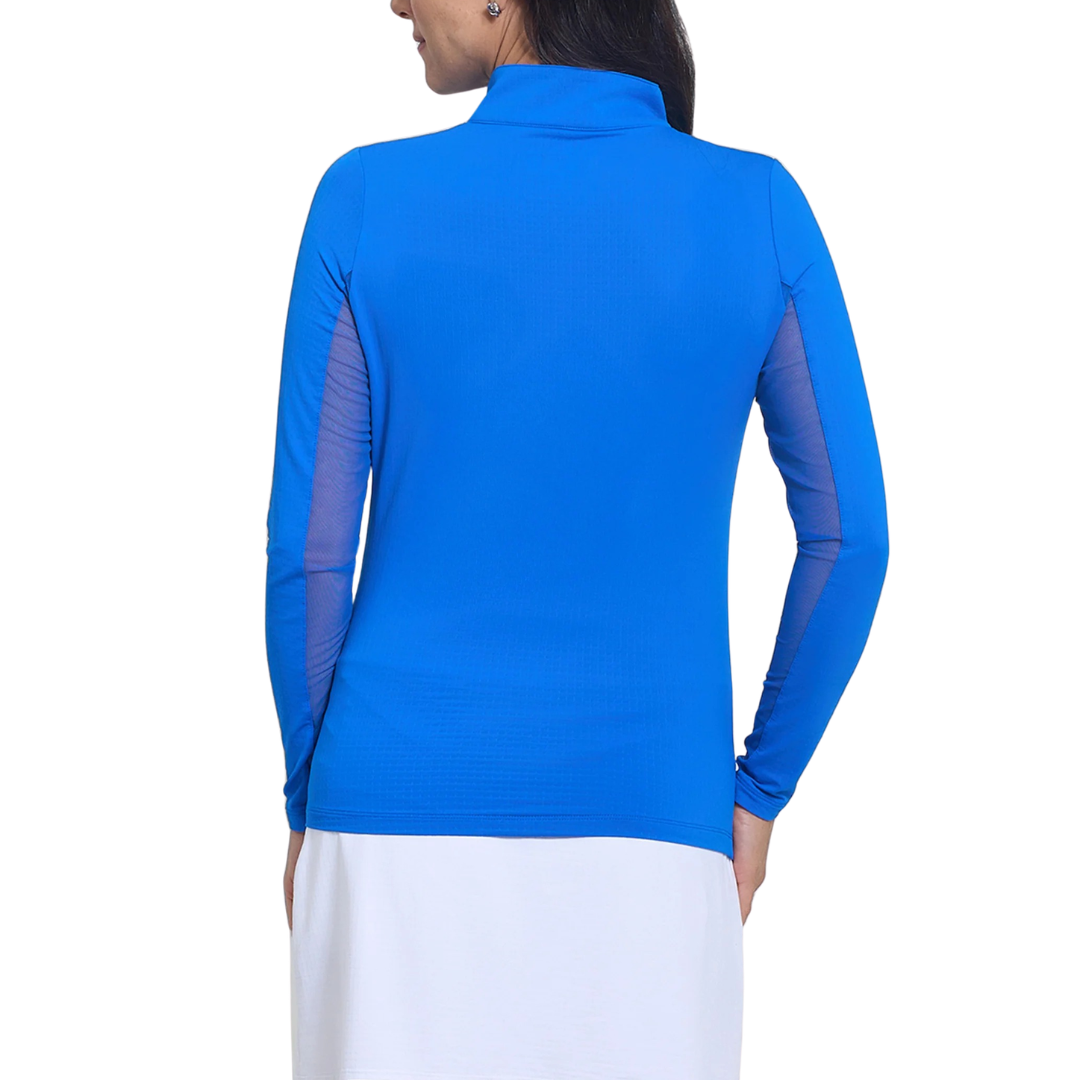 Ibkul Womens Long Sleeve Mock Polo