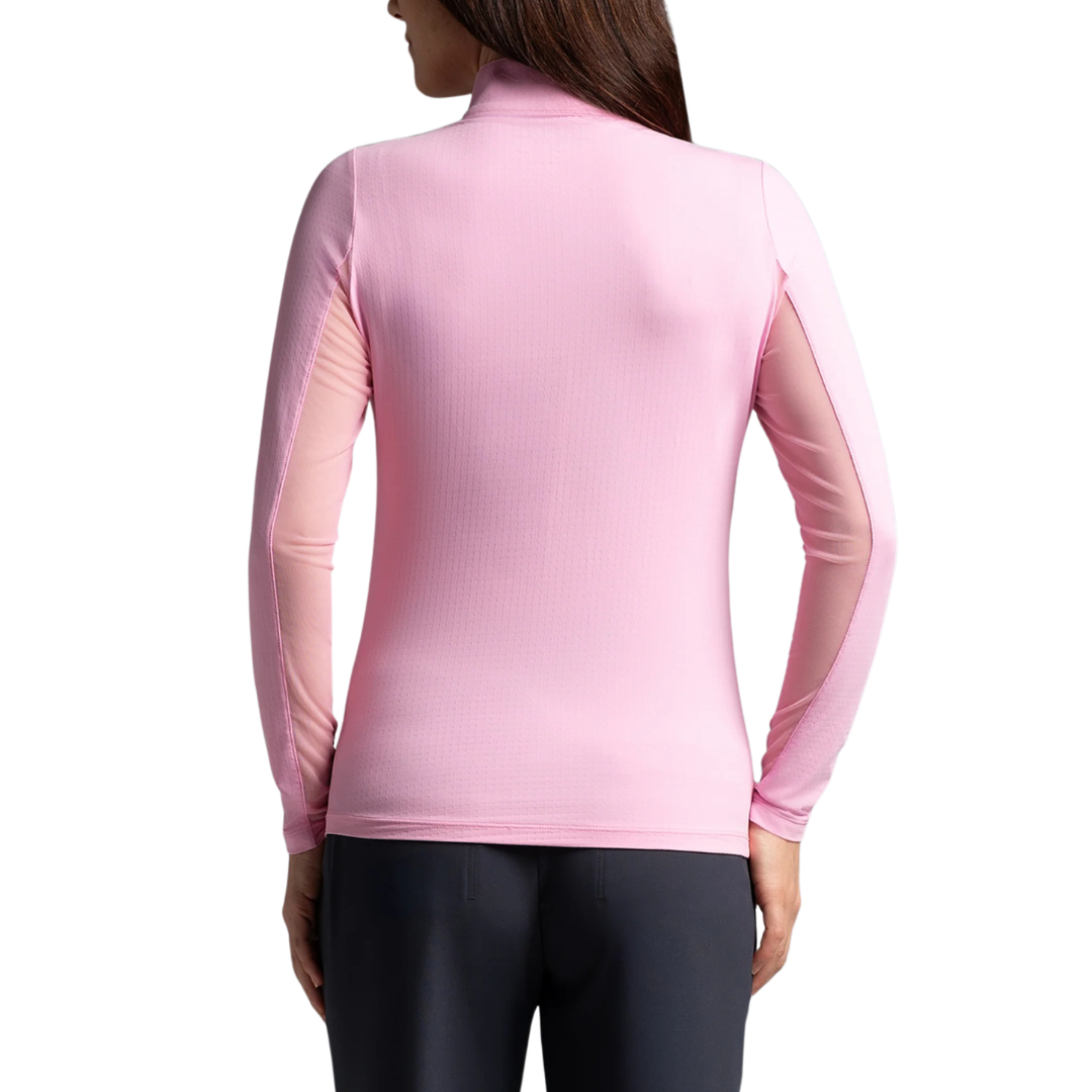 Ibkul Womens Long Sleeve Mock Polo