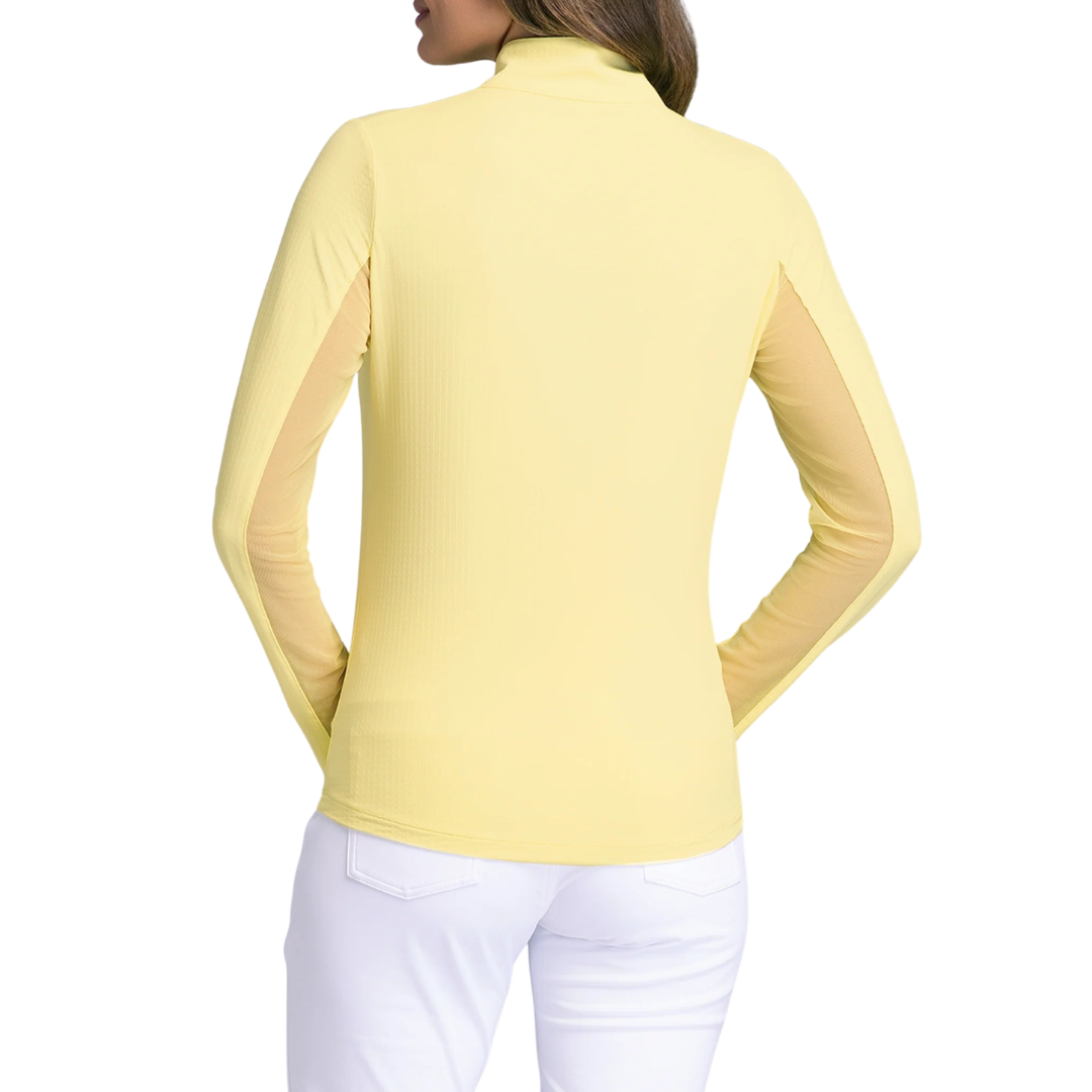 Ibkul Womens Long Sleeve Mock Polo