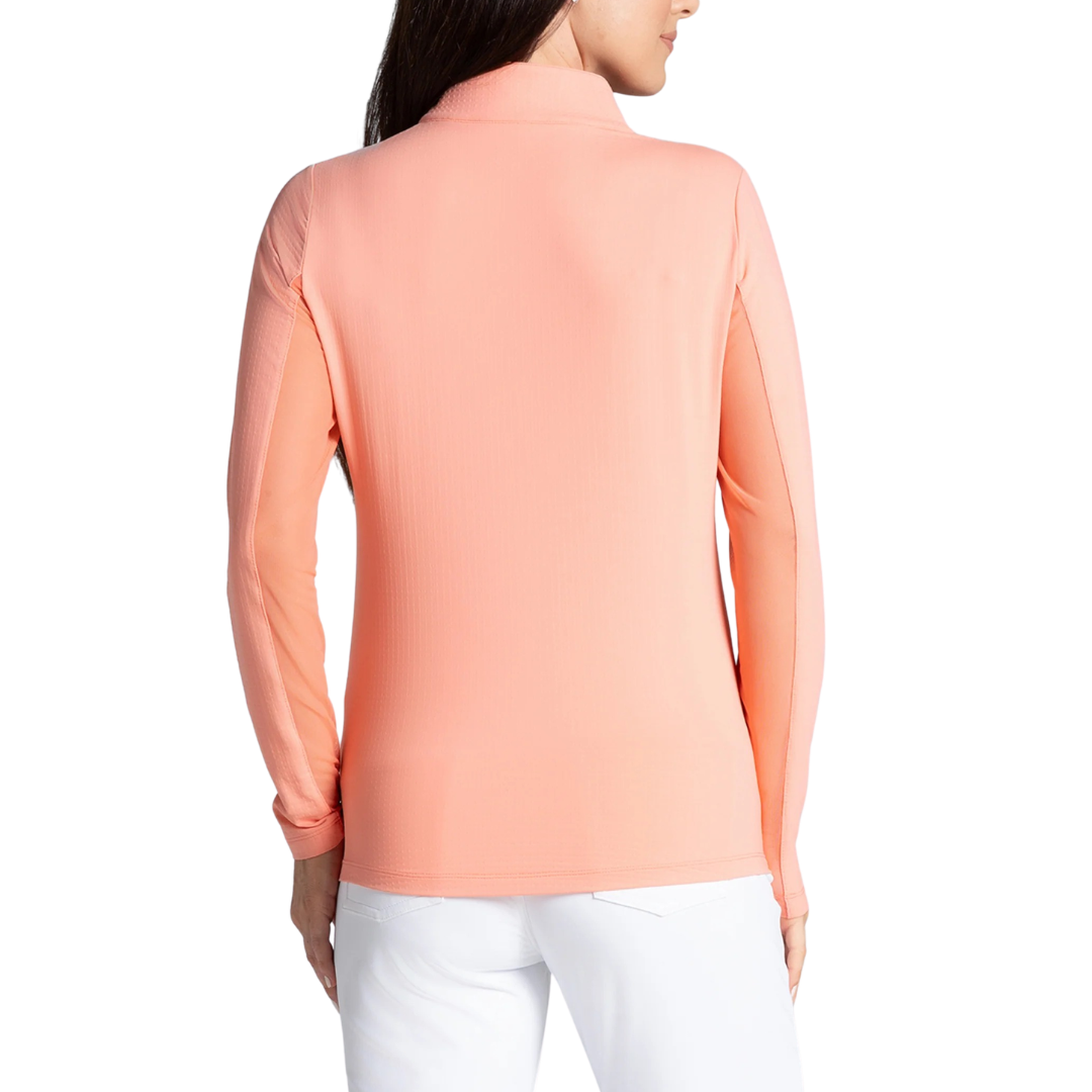 Ibkul Womens Long Sleeve Mock Polo