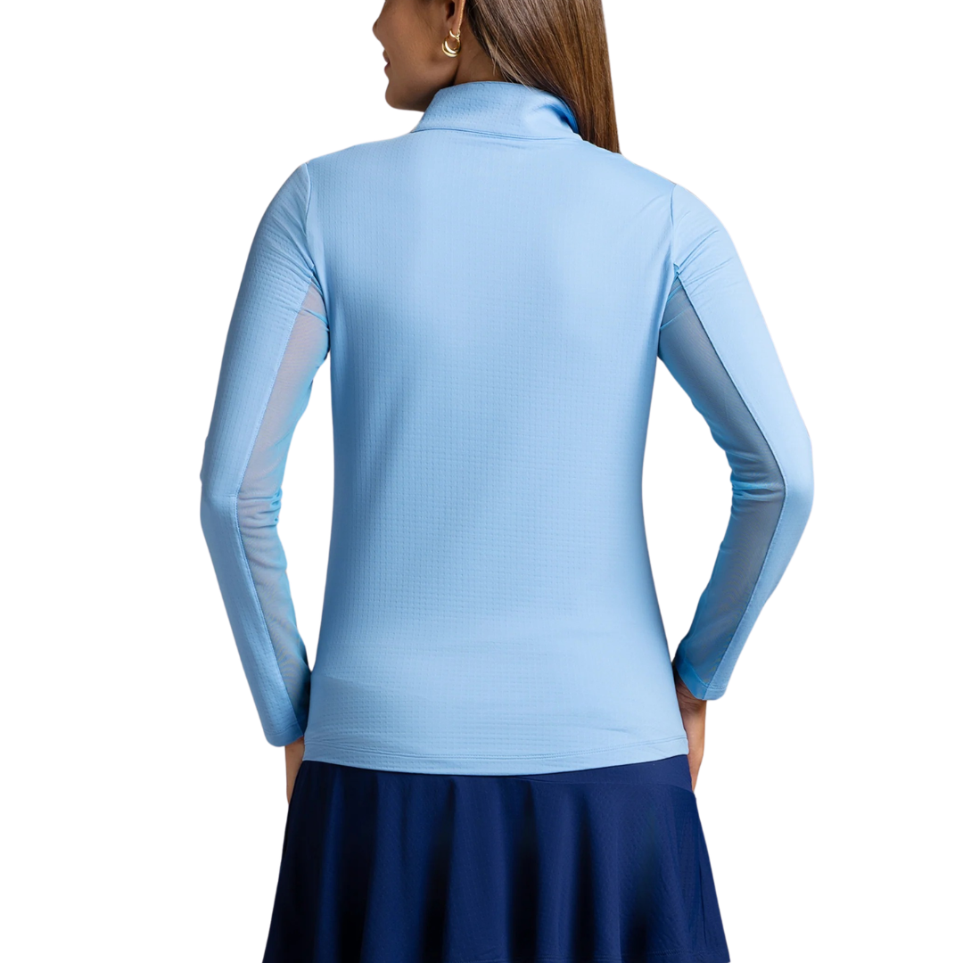 Ibkul Womens Long Sleeve Mock Polo