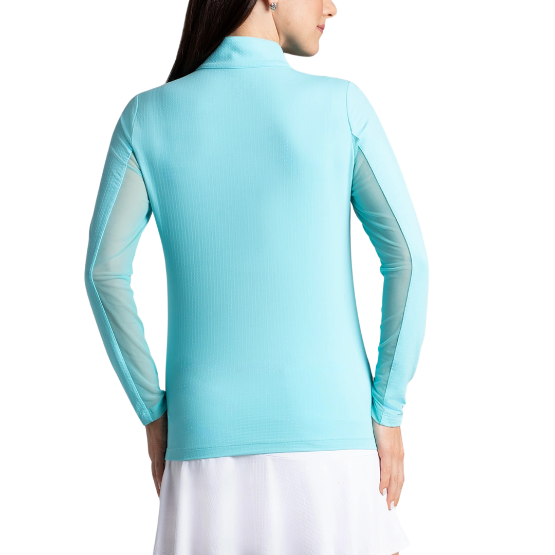 Ibkul Womens Long Sleeve Mock Polo