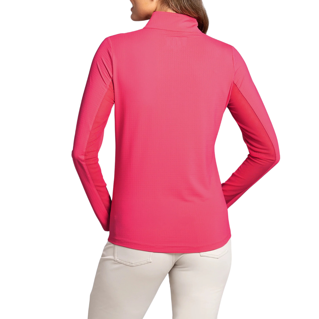 Ibkul Womens Long Sleeve Mock Polo