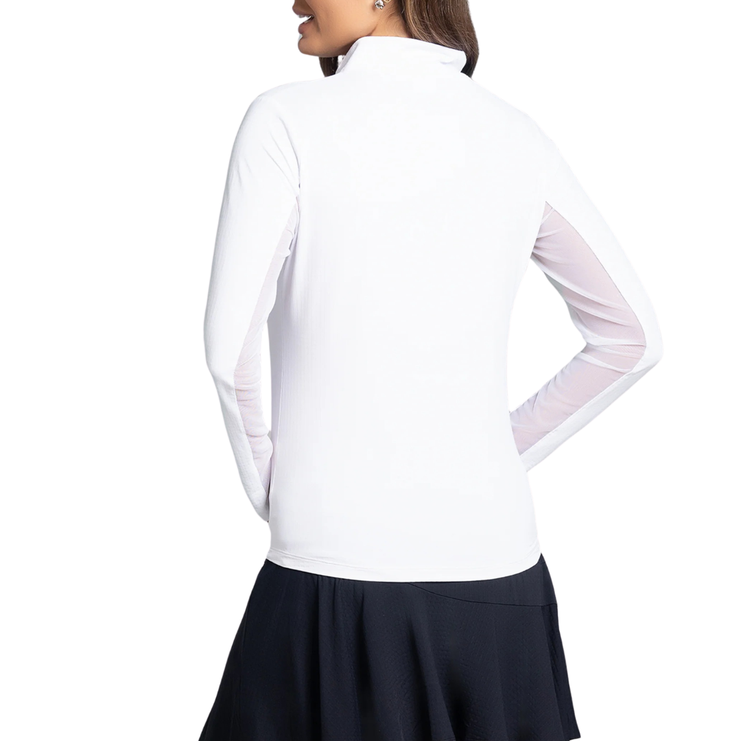 Ibkul Womens Long Sleeve Mock Polo
