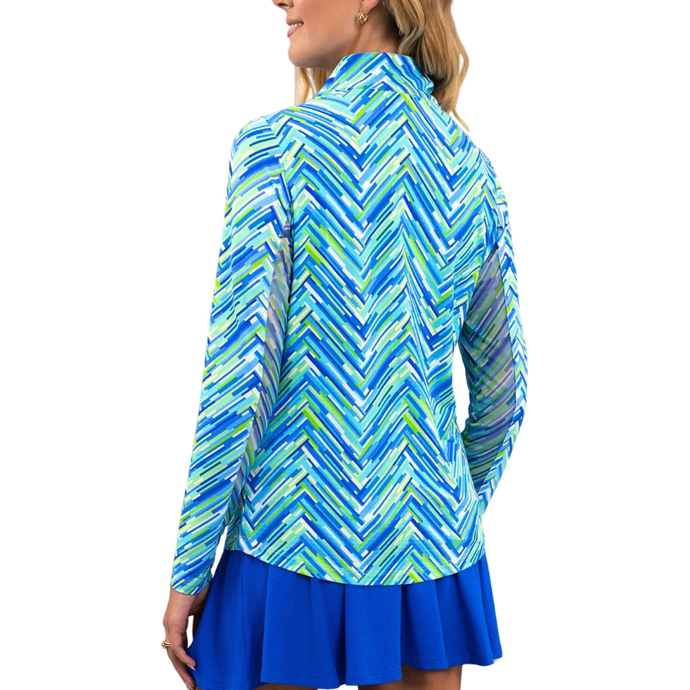 Ibkul Womens Robin Mock Neck Polo