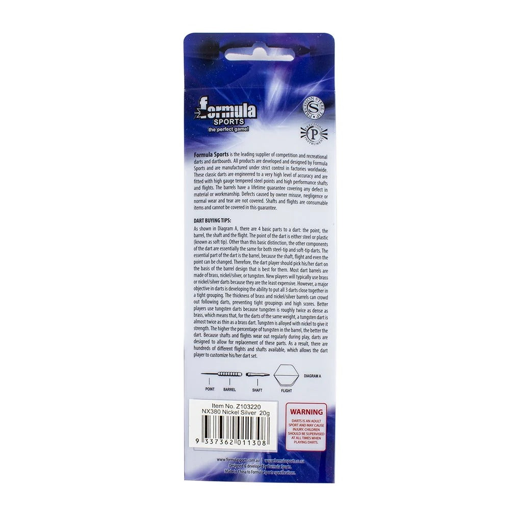 Formula Sports NX380 Nickel Silver Darts