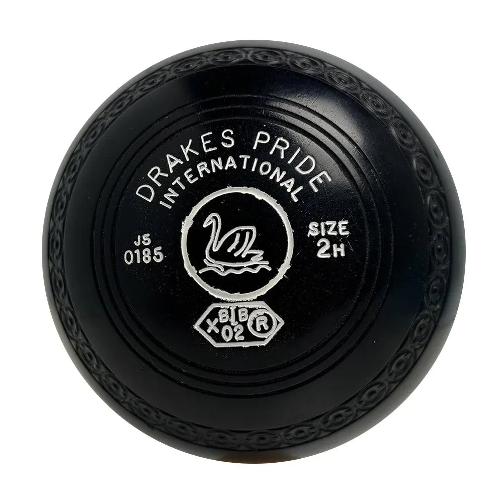 Drakes Pride (Pre-Owned) International Lawn Bowls 2 Heavy Gripped Black J5-0185 - Bowls City