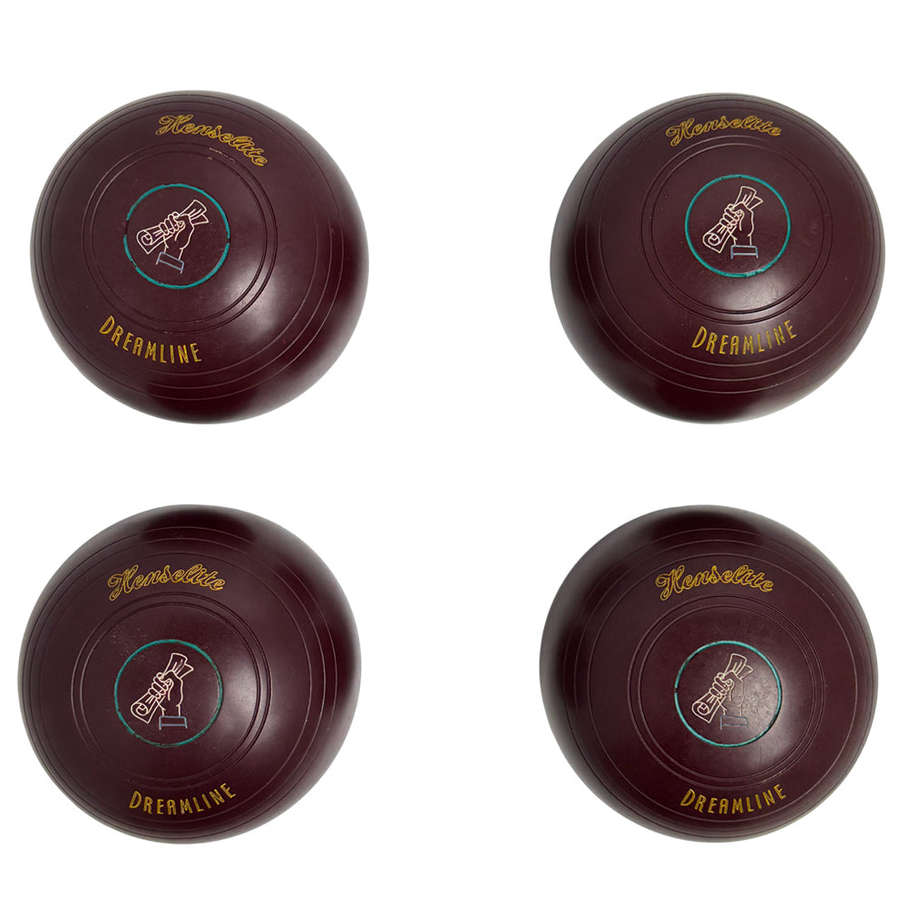 Henselite (Pre-Owned) Dreamline Lawn Bowls Size 4 Heavy Non-Gripped - Maroon J72-6Q Henselite