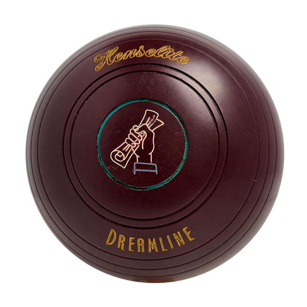 Henselite (Pre-Owned) Dreamline Lawn Bowls Size 4 Heavy Non-Gripped - Maroon J72-6Q Henselite