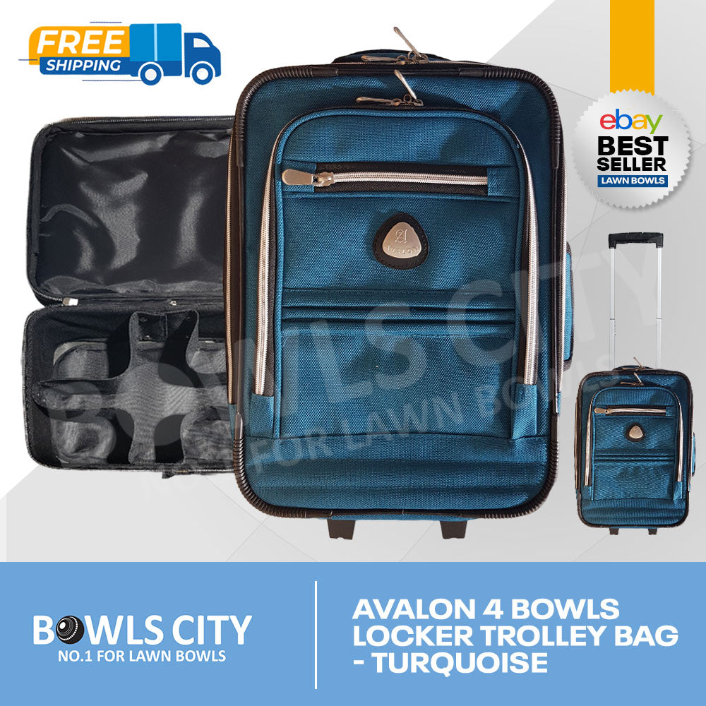 FREE AU POST! No 1 Bowls Bag with Wheels, Turquoise Fits in Locker,
