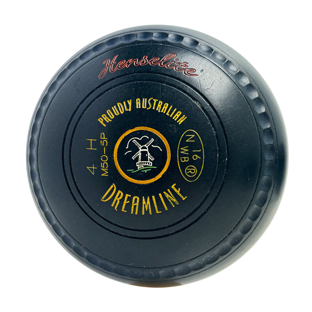 Henselite (Pre-Owned) Dreamline Lawn Bowls Size 4 Heavy Gripped - Green