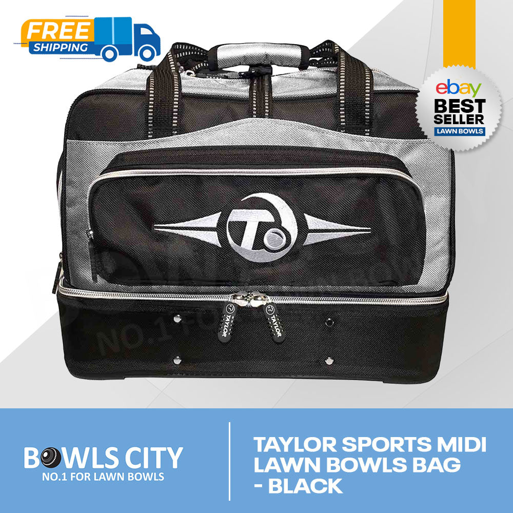 INCL. POST! Taylor Black Large 4 Bowls Bag Good size - shoulder strap