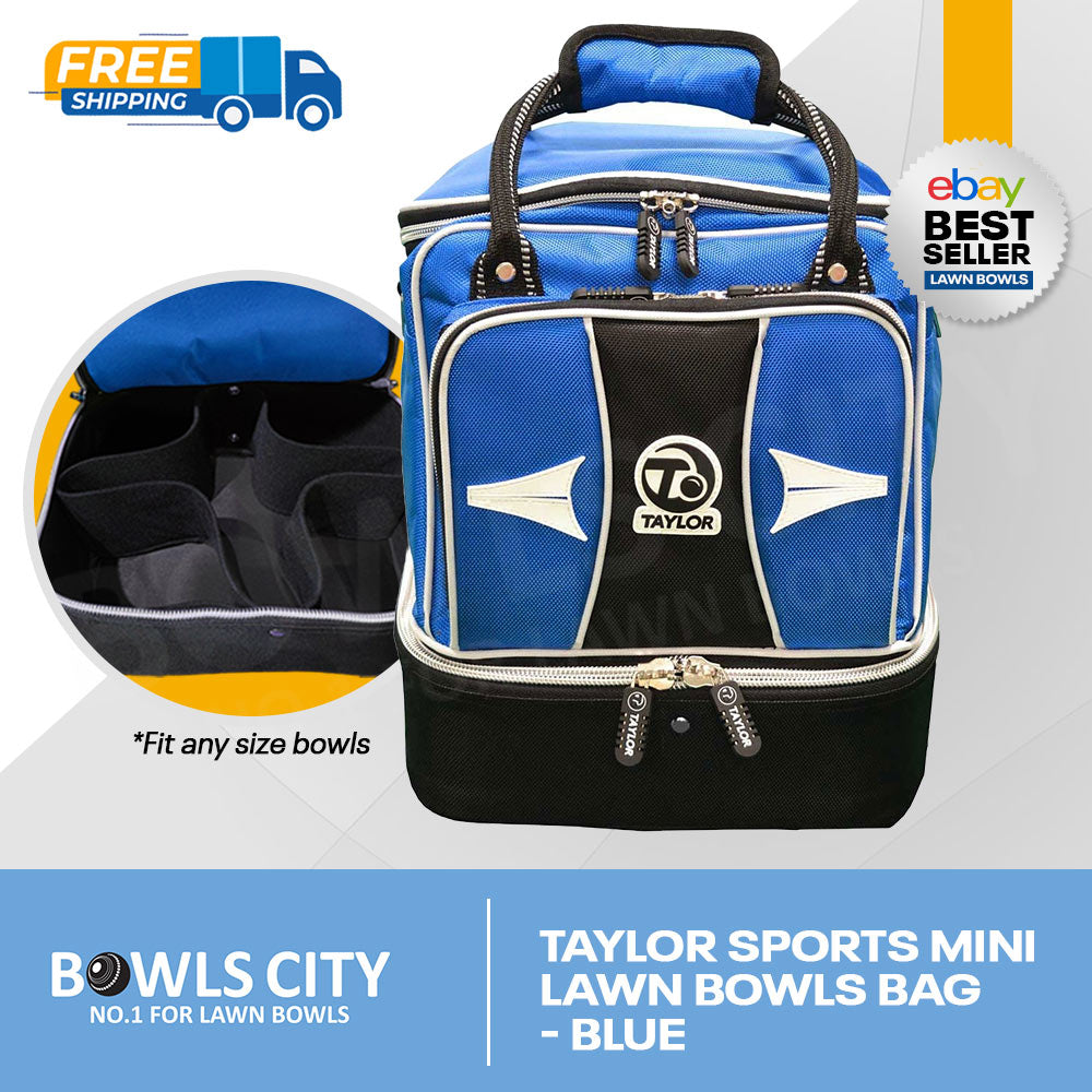 INCL. POST! Taylor Compact Size Blue 4 Bowls Carry Bag with storage