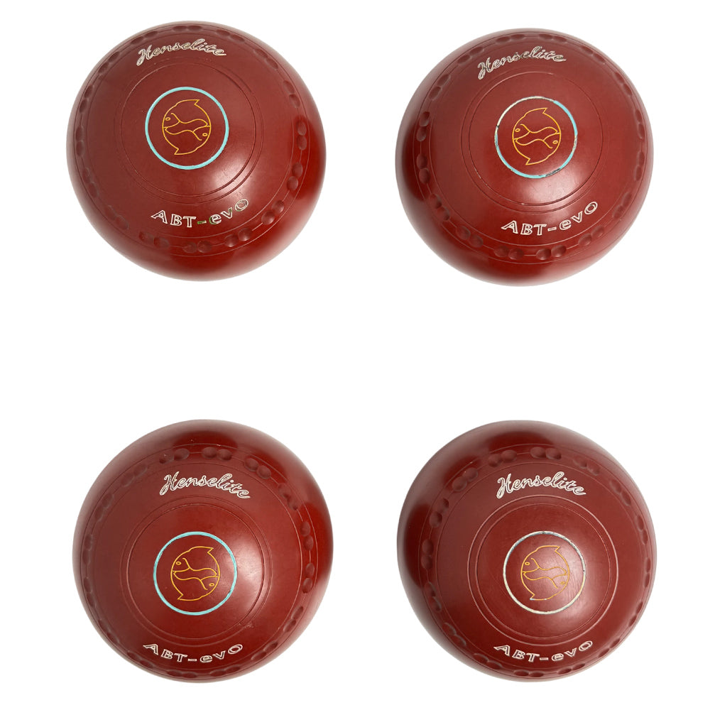 Henselite (Pre-Owned) ABT-Evo Lawn Bowls 4 Heavy Gripped Maroon - N16-5H