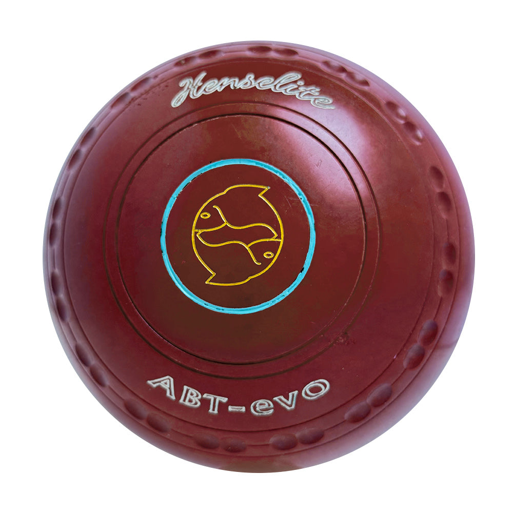 Henselite (Pre-Owned) ABT-Evo Lawn Bowls 4 Heavy Gripped Maroon - N16-5H
