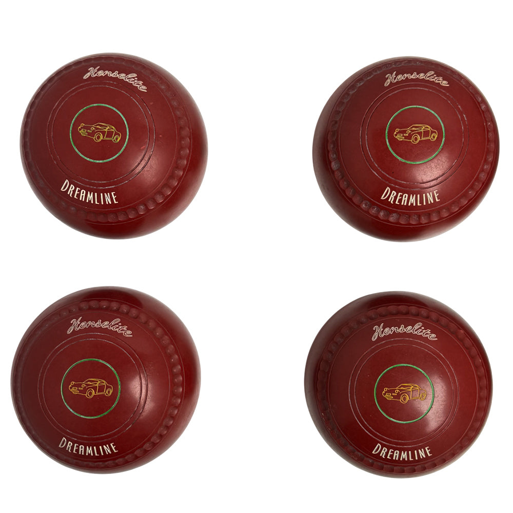 Henselite (Pre-Owned) Dreamline Lawn Bowls Size 3 Heavy Gripped - Maroon