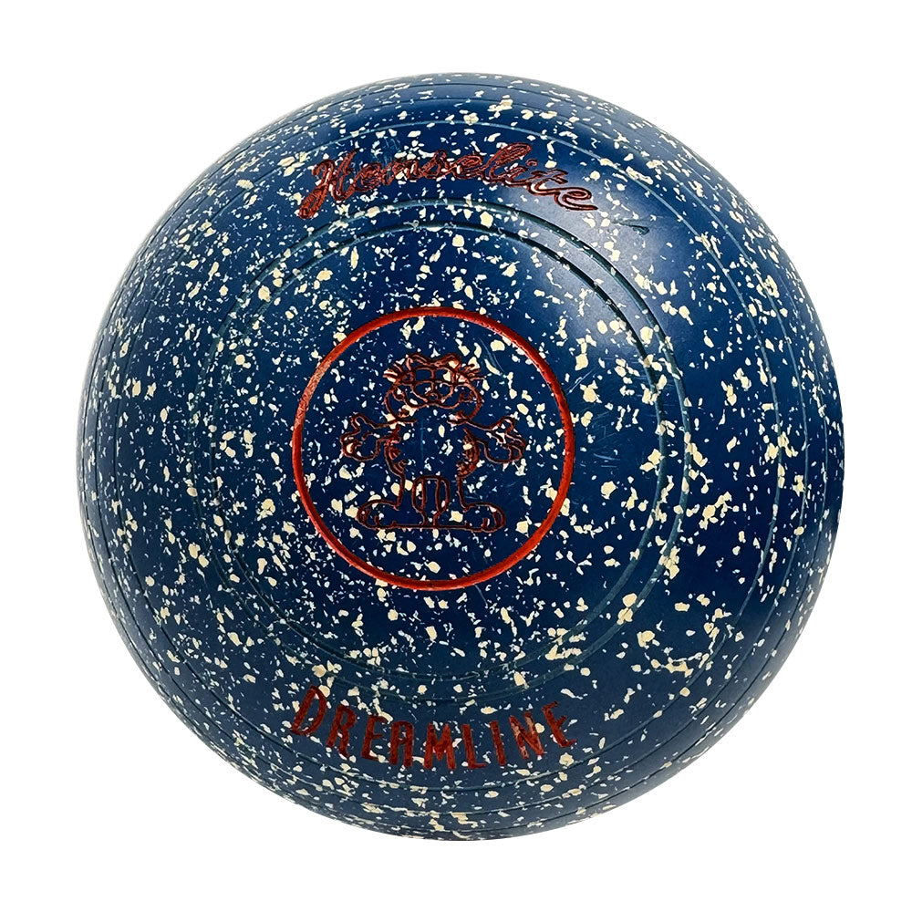 Henselite (Pre-Owned) Dreamline Lawn Bowls Size 4 Heavy Non-Gripped - Blue/White PO7-2f Henselite