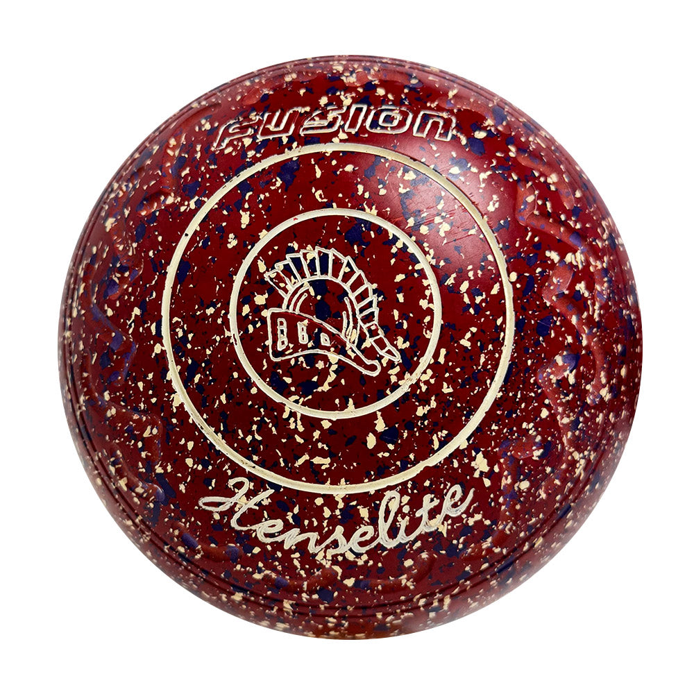 Henselite (Pre-Owned) Fusion Lawn Bowls Size 3 Heavy Gripped - Maroon P23-2Y