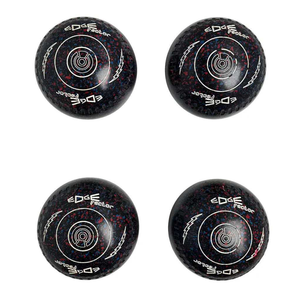 Edge (Pre-Owned) Factor Lawn Bowls Size 2 Heavy Gripped - Black Speckle - Bowls City